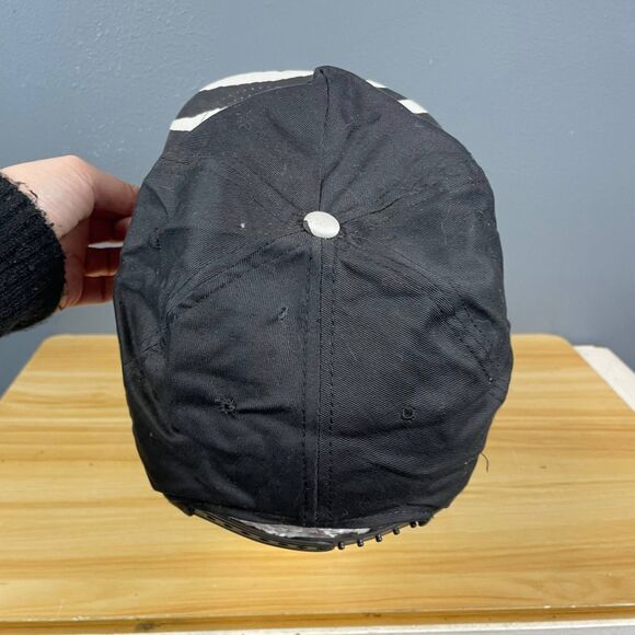 KC TOMAH Snapback Hat Unisex One Size Black White Zebra Brim Adjustable Casual - Picture 7 of 9